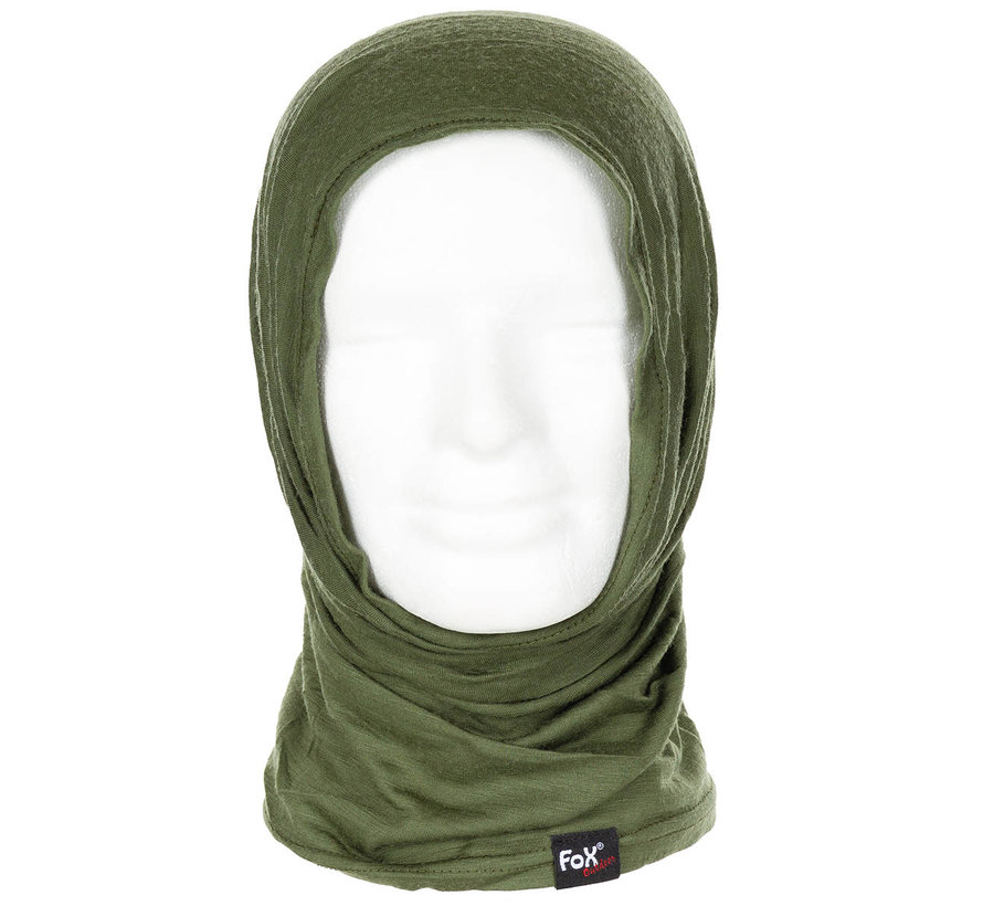 Fox Outdoor - Écharpe tube -  "Merino Lite" -  vert