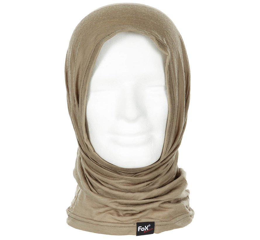 Fox Outdoor - Écharpe tube -  "Merino Lite" -  coyote tan