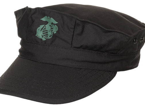 MFH MFH - US Cap -  "USMC" -  Rip Stop -  schwarz -  Marine-Corps-Druck