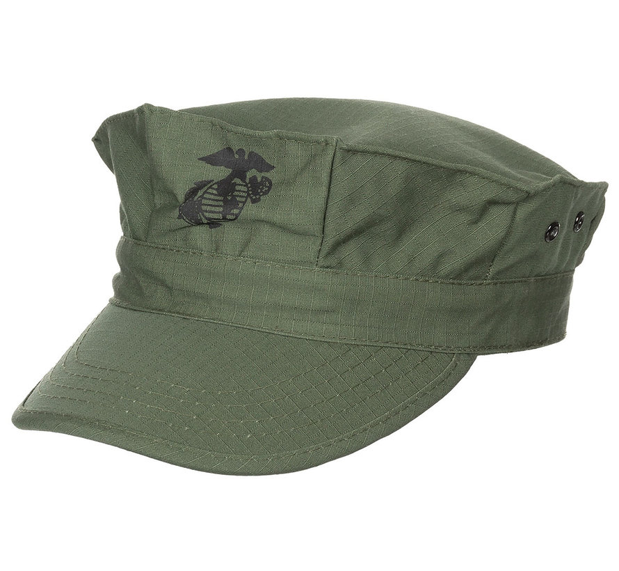 MFH - US Cap  -  "USMC"  -  Rip stop  -  Olive  -  Marine Corps afdrukken