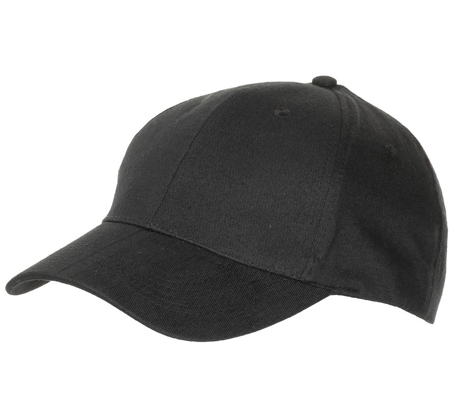 MFH - Casquette BB -  plat -  noir -  broussé