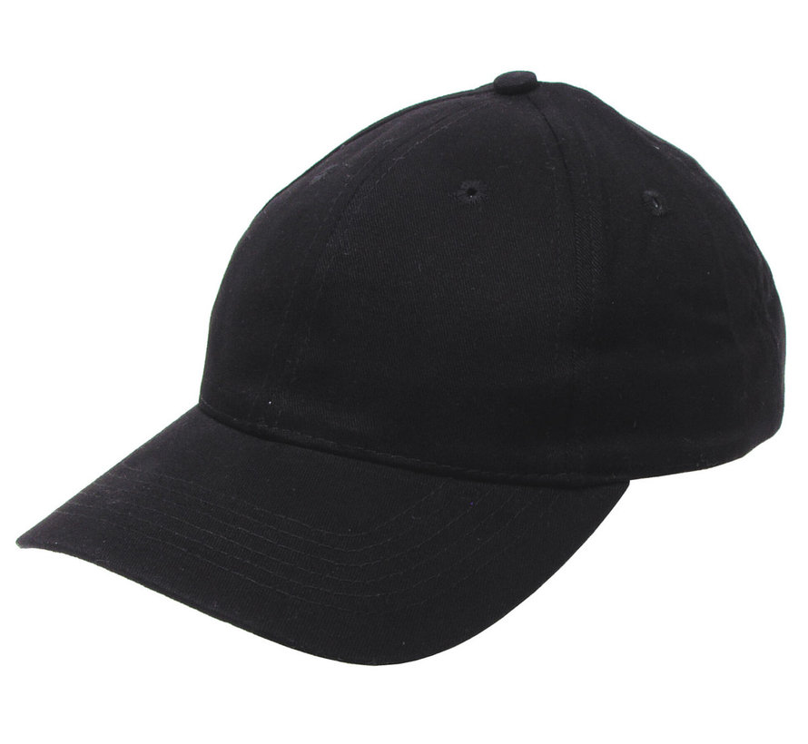 MFH - Casquette BB -  plat -  noir -  broussé