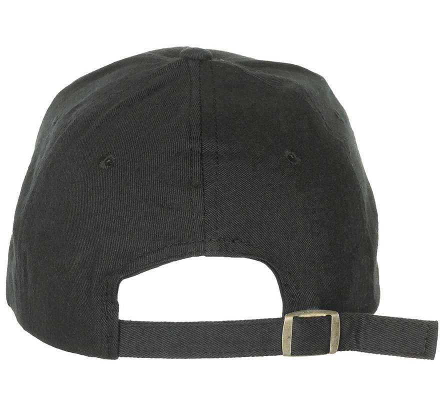 MFH - Casquette BB -  plat -  noir -  broussé