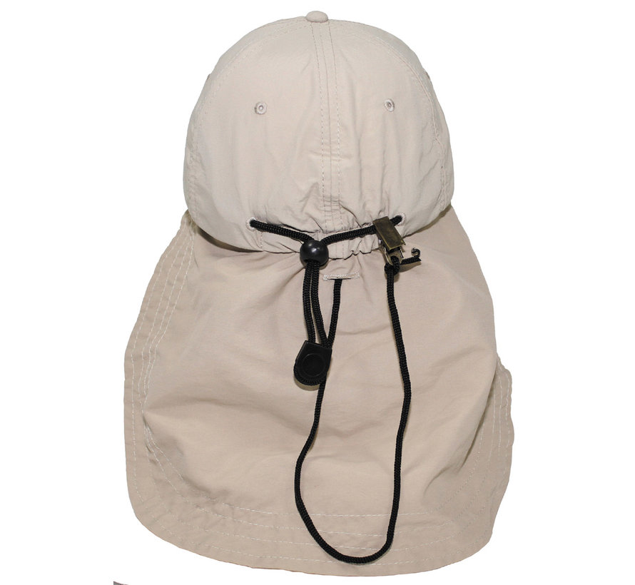 Fox Outdoor - Cap -  "Sahara" -  beige -  langer Nackenschutz