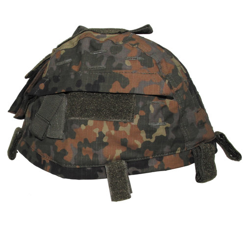 MFH MFH - Helmbezug mit Taschen -  größenverstellbar -  flecktarn