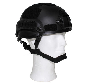 MFH MFH - US Casque -  "MICH 2002" -  rails -   noir -  ABS-plastique