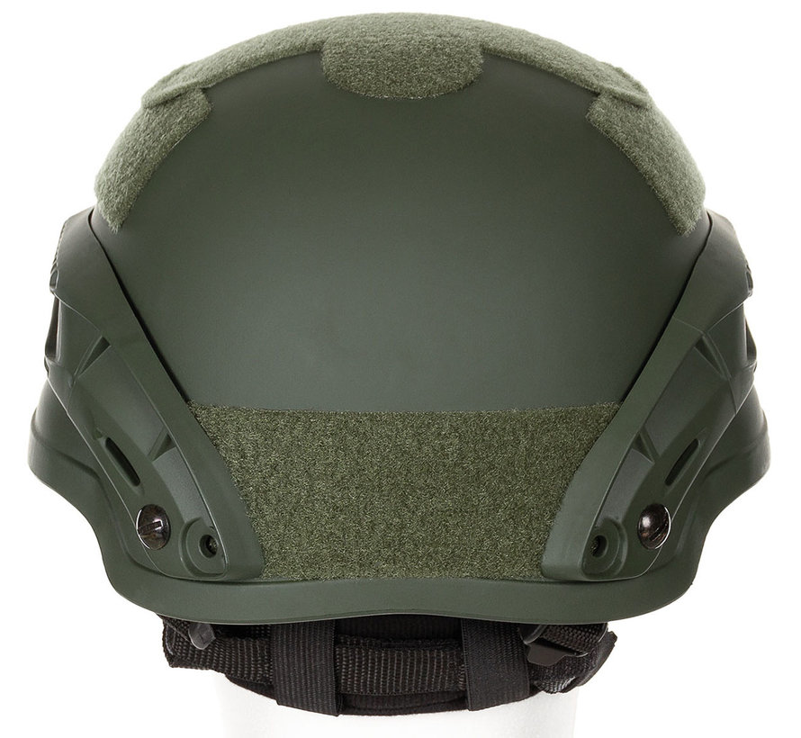 MFH - Amerikaanse helm  -  "MICH 2002"  -  Rails  -  OD groen  -  ABS-plastic