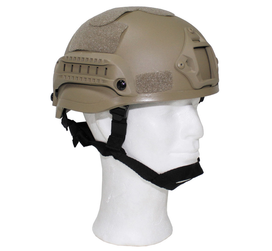 MFH - US Casque -  "MICH 2002" -  rails -   coyote tan -  ABS-plastique