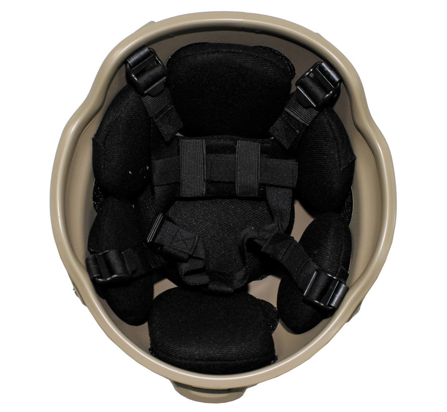 MFH - US Casque - "MICH 2002" - rails - coyote tan - ABS-plastique