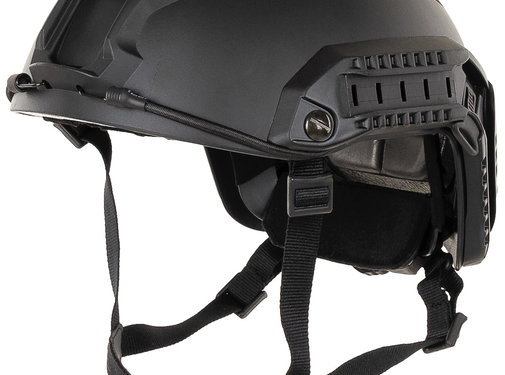 MFH MFH - US Helm - FAST-Fallschirmjäger - schwarz - Rails - ABS-Kunststoff