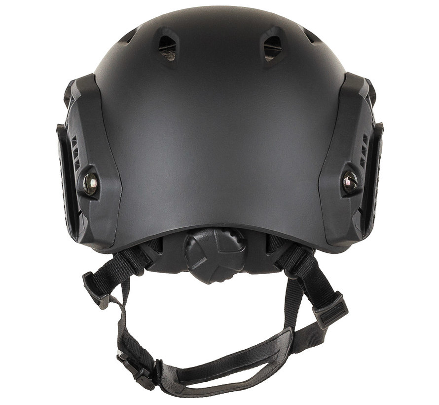 MFH - Amerikaanse helm  -  FAST-parachutisten  -  Zwarte  -  Rails  -  ABS-plastic