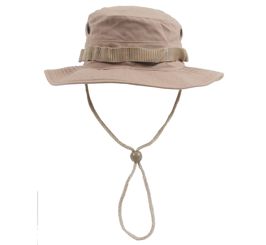 MFH - US GI Buschhut -  mit Kinnband -   -  GI Boonie -  Rip Stop -  khaki