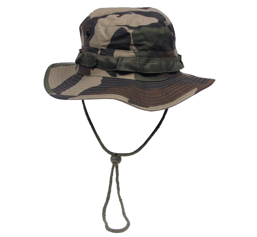 MFH - Chapeau américain GI Bush  -  avec bande de menton  -  GI Boonie  -  Arrêt Rip  -  Camouflage CCE
