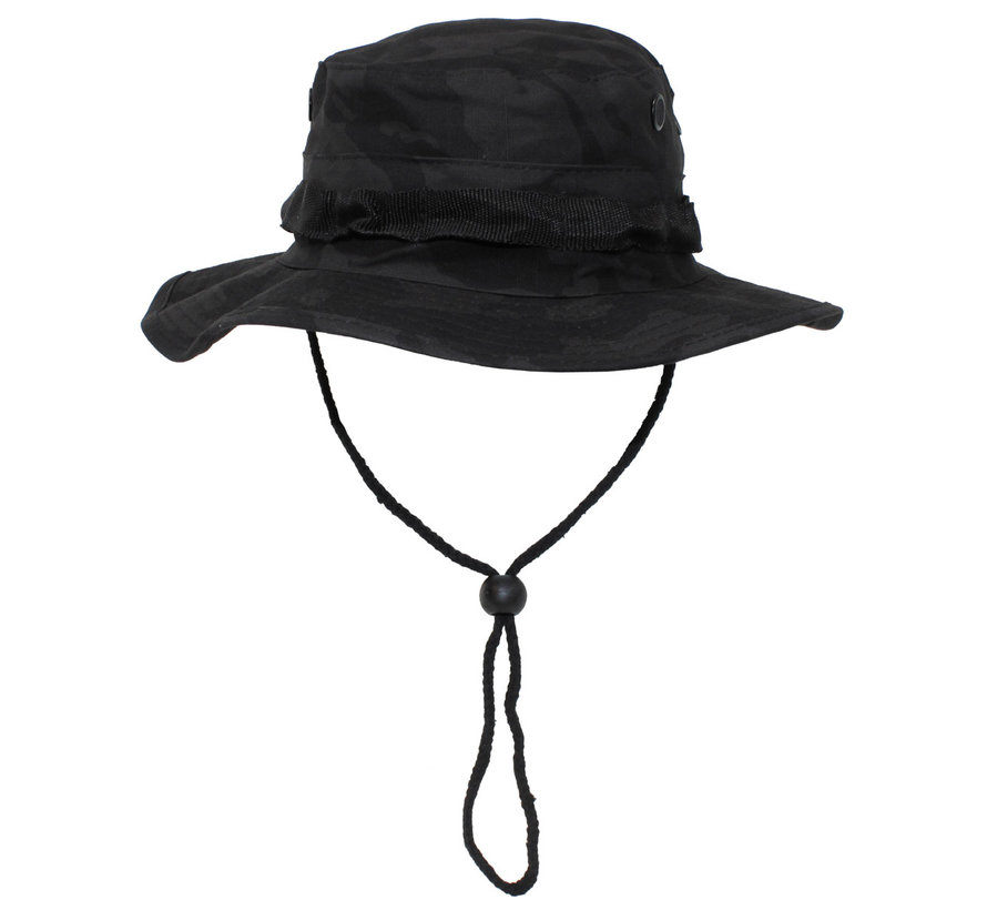 MFH - Chapeau américain GI Bush  -  Bande de menton  -  Gi  -  Boonie  -  Arrêt Rip  -  night-camo