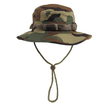 MFH MFH - US GI Buschhut -  mit Kinnband -   -  GI Boonie -  Rip Stop -  woodland