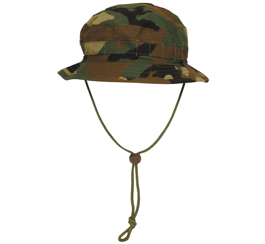 MFH - Brit. Buschhut - met kin band - SF Boonie - Rip stop - Woodland