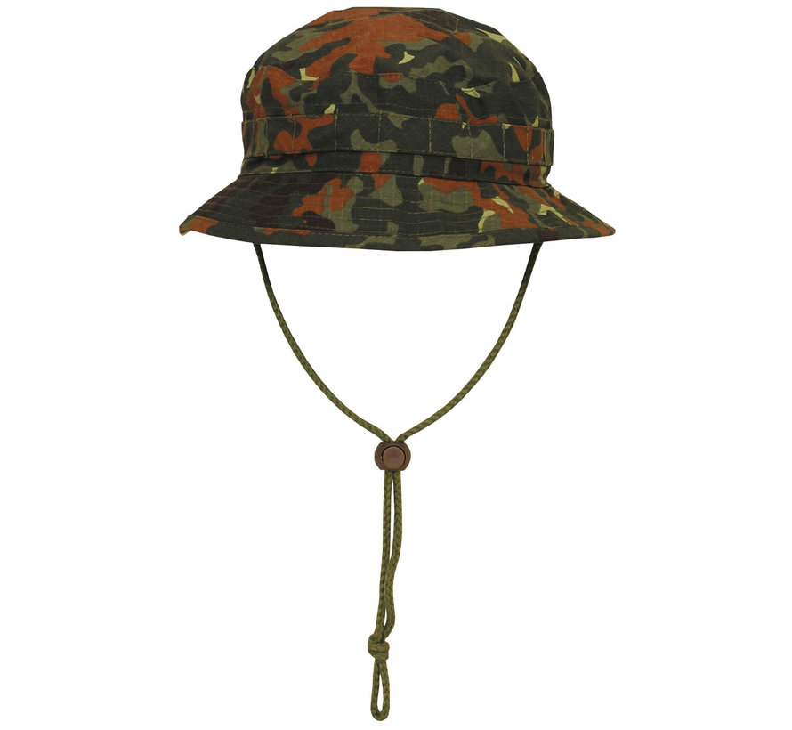 MFH - bouillon Buschhut Buschhut  -  avec bande de menton  -  SF Boonie  -  Arrêt Rip  -  flecktarn