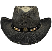 Fox Outdoor Fox Outdoor - Chapeau de Paille -  "Texas" -  ruban de chapeau -  noir-marron