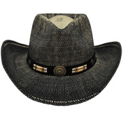 Fox Outdoor Fox Outdoor - Strohoed  -  "Texas" met hoedenband  -  zwartbruin