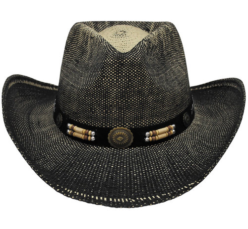 Fox Outdoor  Fox Outdoor - Chapeau de Paille -  "Texas" -  ruban de chapeau -  noir-marron