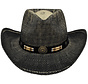 Fox Outdoor - Chapeau de Paille -  "Texas" -  ruban de chapeau -  noir-marron