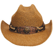 Fox Outdoor Fox Outdoor - Chapeau de Paille -  "Georgia" -  ruban de chapeau -  marron