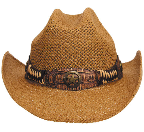 Fox Outdoor  Fox Outdoor - Chapeau de Paille -  "Georgia" -  ruban de chapeau -  marron