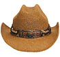 Fox Outdoor - Chapeau de Paille -  "Georgia" -  ruban de chapeau -  marron