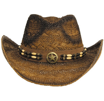 Fox Outdoor Fox Outdoor - Chapeau de Paille - "Tennessee" -  ruban de chapeau -  marron-noir