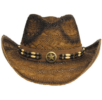 Fox Outdoor Fox Outdoor - Chapeau de Paille - "Tennessee" - ruban de chapeau - marron-noir