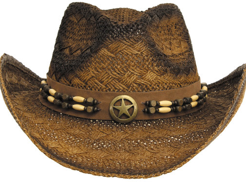 Fox Outdoor Fox Outdoor - Strohhut - "Tennessee" - mit Hutband - braun-schwarz