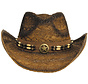 Fox Outdoor - Strohoed  -  "Tennessee"  -  met hoedenband  -  bruin-zwart
