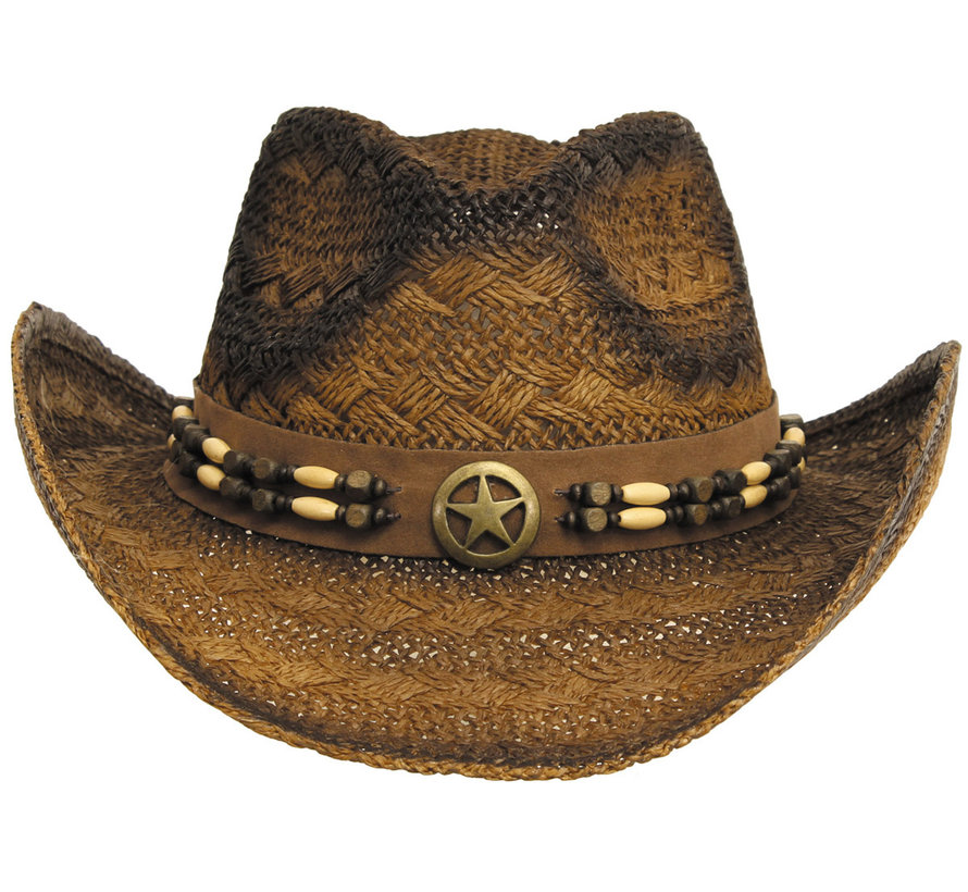 Fox Outdoor - Chapeau de Paille - "Tennessee" -  ruban de chapeau -  marron-noir