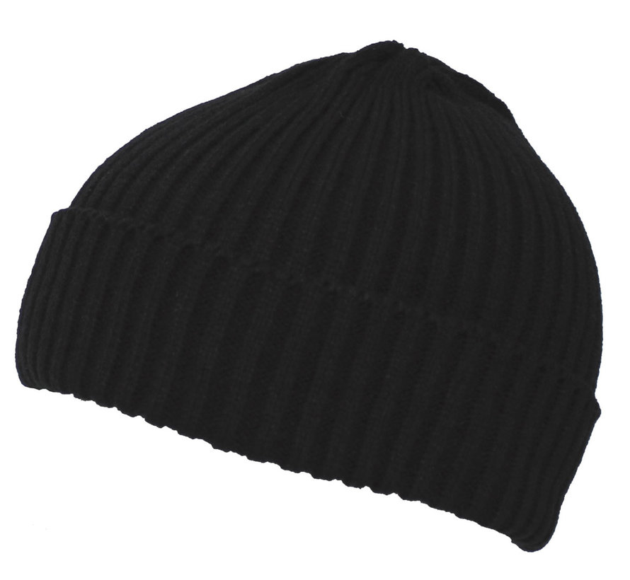 MFH - Rollmütze -  Polyacryl -  schwarz -  Rip -  kurz