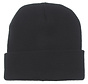 Chapeau tricoté noir en 100% laine