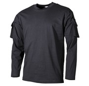 MFH MFH - US Shirt -  langarm -  schwarz -  mit Ärmeltaschen