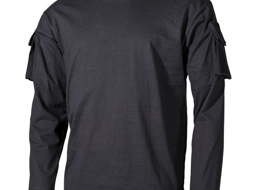 MFH MFH - US Shirt -  langarm -  schwarz -  mit Ärmeltaschen