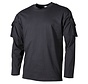MFH - US Shirt -  langarm -  schwarz -  mit Ärmeltaschen
