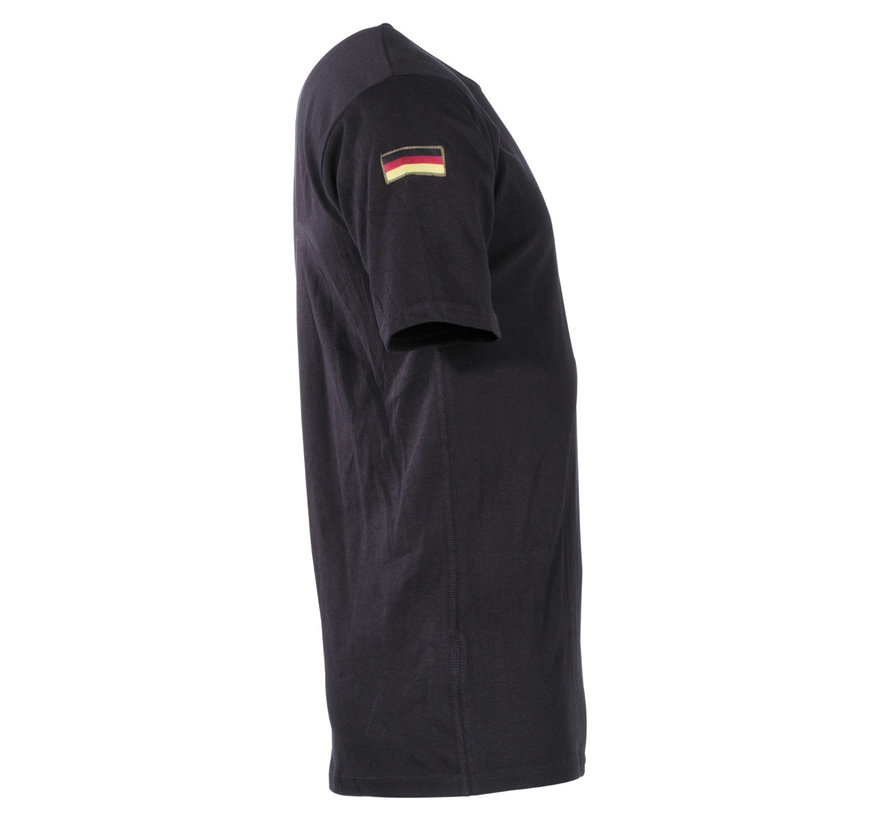 MFH - BW Onderhemd  -  Zwart  -  Met Duitse vlag en klittenband