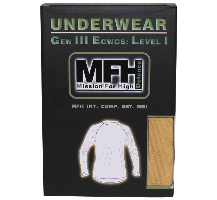 MFH High Defence - US Army onderhemd  -  Niveau I  -  GEN III  -  Coyote tan