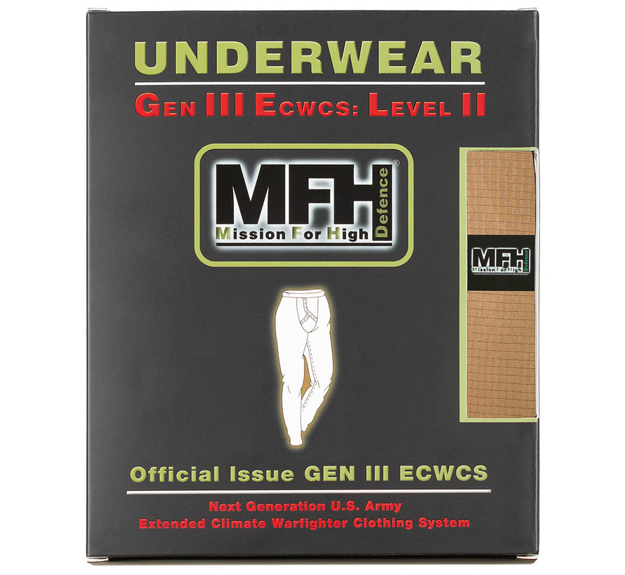 MFH High Defence - US Army lange onderbroek  -  Niveau II  -  GEN III  -  Coyote tan