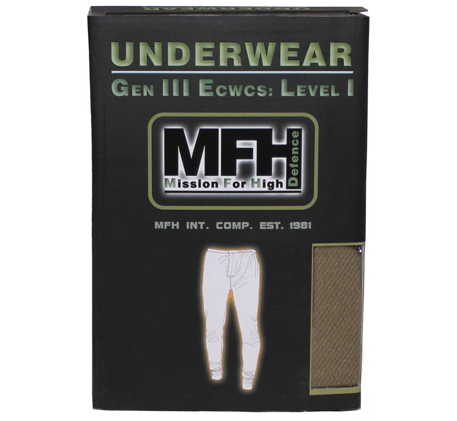 MFH High Defence - US Army legergroene lange onderbroek  -  Level I  -  GEN III