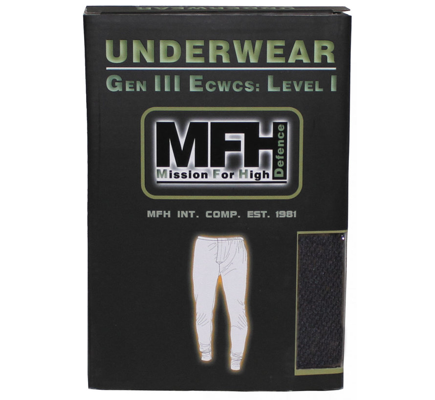 MFH High Defence - US Unterhose -  Level I -  GEN III -  schwarz