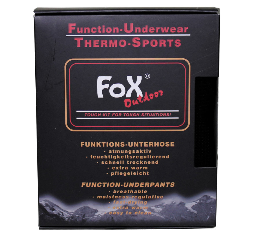 Fox Outdoor - Sous-vêtements thermofonctionnels  -  longue  -  Noir