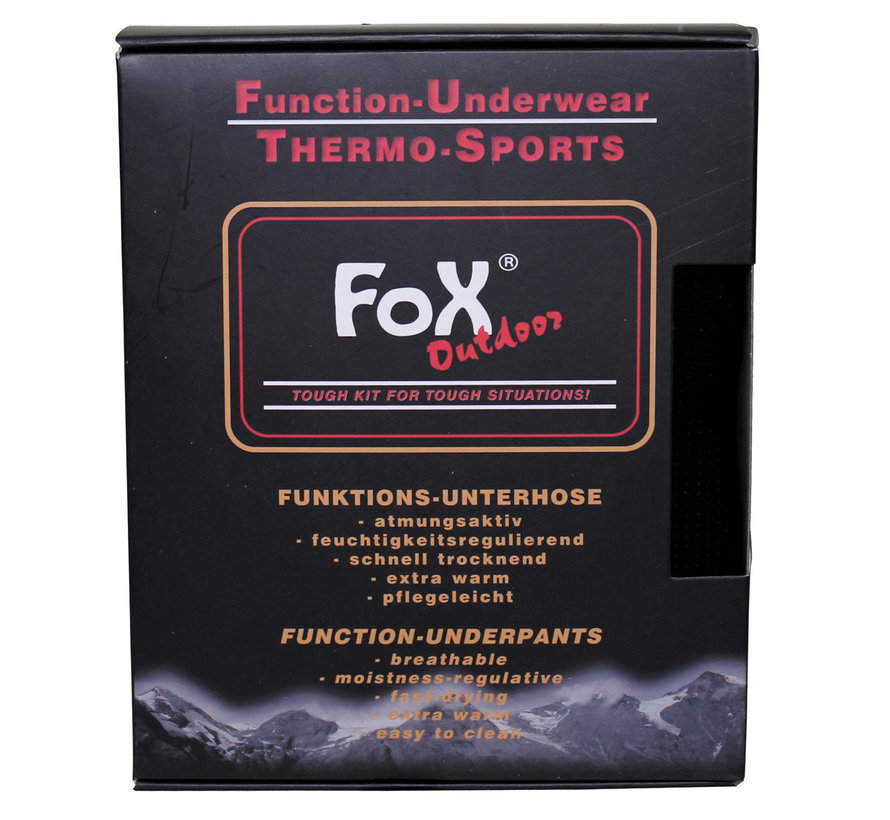Fox Outdoor - Thermo-Funktions-Unterhose -  lang -  schwarz