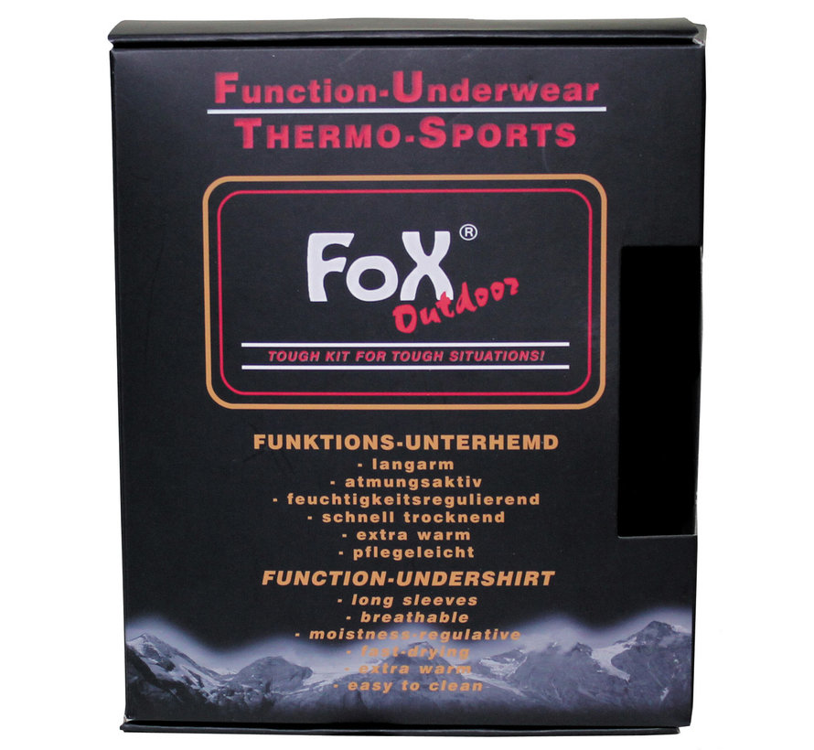 Fox Outdoor - Thermo-Funktions-Unterhemd -  langarm -  schwarz