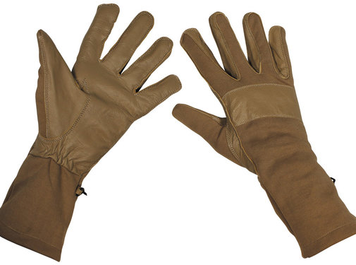 MFH MFH - Gants de combat BW  -  coyote  -  manchette longue  -  Garniture en cuir