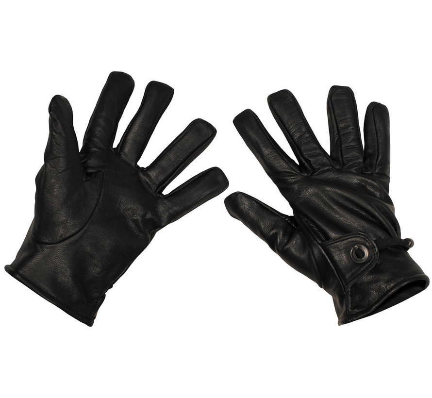 MFH - Gants western  -  Cuir  -  Noir  -