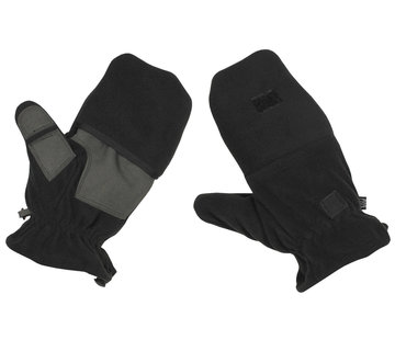 MFH MFH - Fleece-Faust-Fingerhandschuhe -  schwarz -  mit Ausziehschlaufen