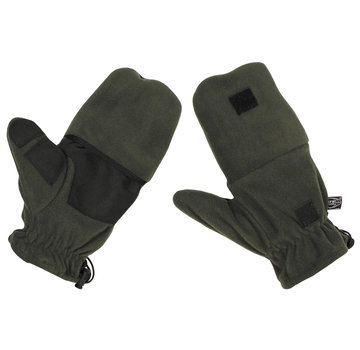 MFH MFH - Fleece-Faust-Fingerhandschuhe -  oliv -  mit Ausziehschlaufen